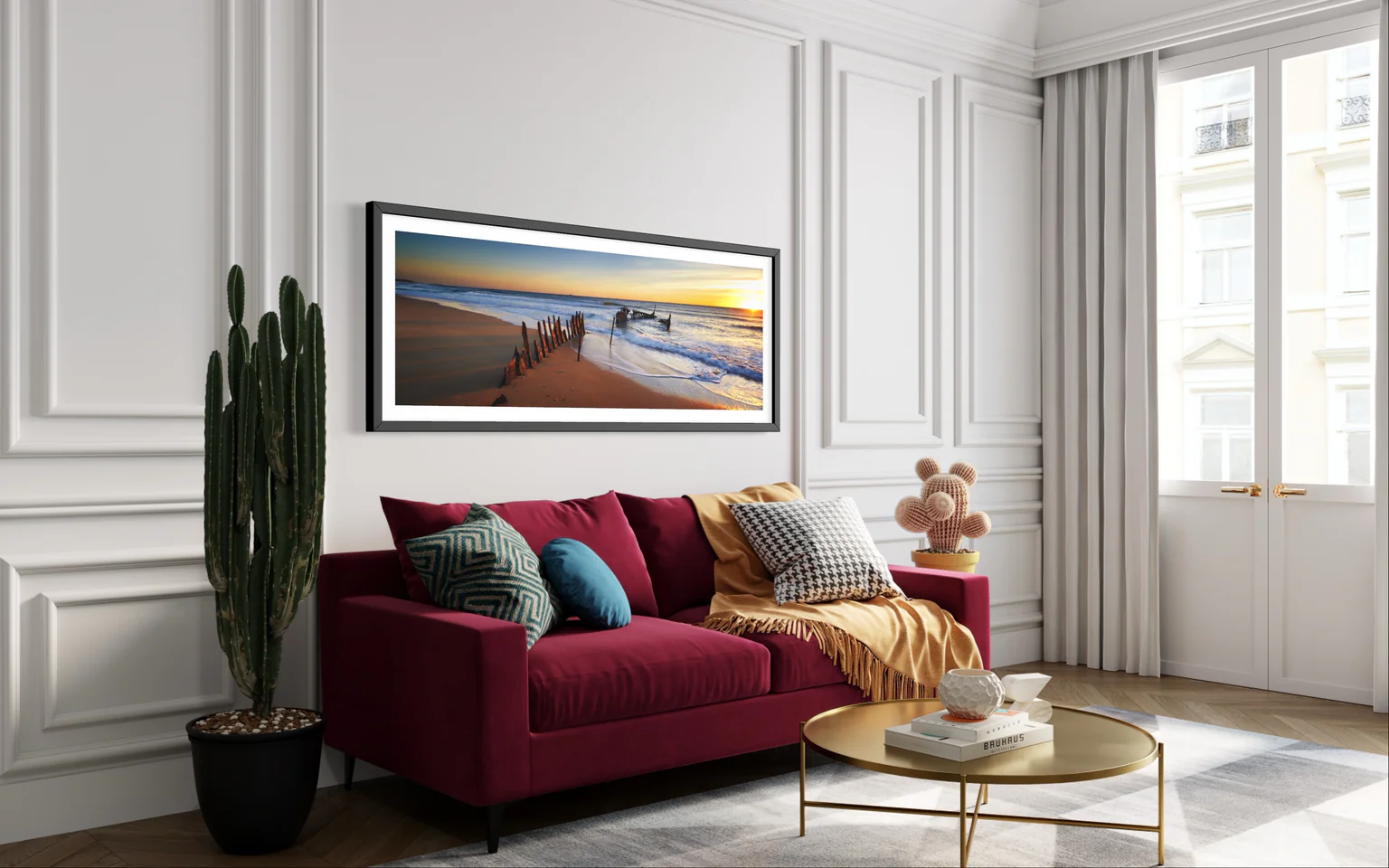 Australian landscape print in a living space