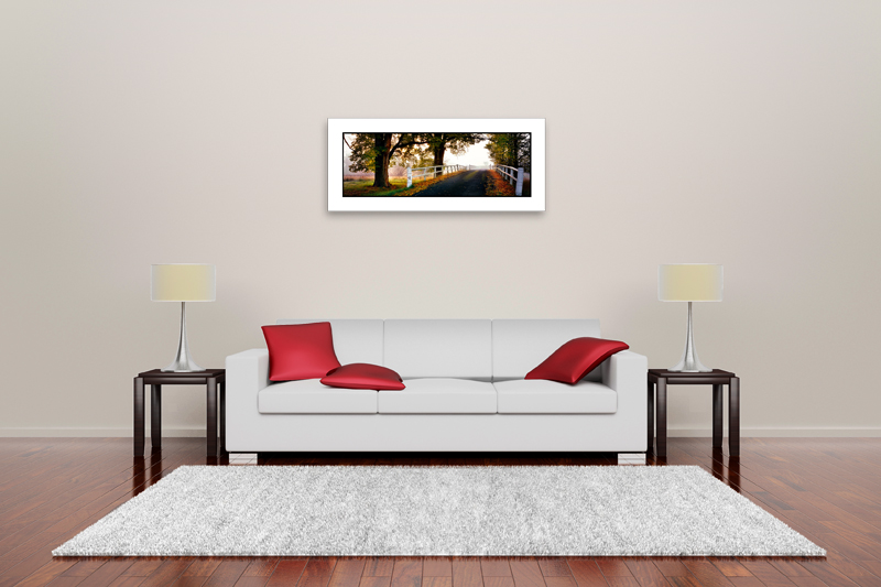 40 inch print size comparison in a room