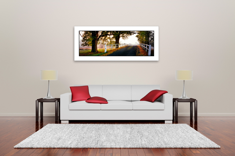 60 inch print size comparison in a room
