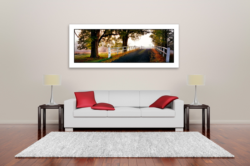 75 inch print size comparison in a room